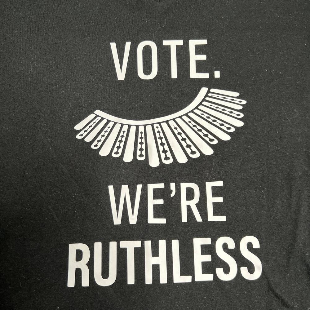 Pro Life "Vote. We're Ruthless" Black Tee Large